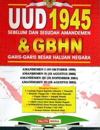 Image of UUD 1945sebelum dan sesudah amandemen & GBHN