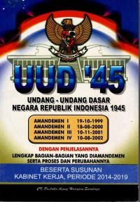 Image of UUD'45 beserta susunan kabinet kerja , periode 2014-2019
